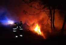 Incendio in località Garezzano: Protezione Civile sul posto Garezzano