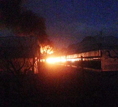 Fiamme in città: incendio distrugge serre in via Fosso Pioppo via Fosso Pioppo