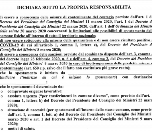 Coronavirus, autocertificazione: c’è un terzo nuovo modulo autocertificazione