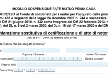 Covid-19: il nuovo modulo per la domanda di richiesta sospensione mutuo prima casa