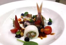 La ricetta: Scampi e spigola alla ‘mousseline’ d’aceto di barolo