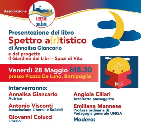 “Spettro a(r)tistico”, domani la presentazione del libro di Annalisa Giancarlo Spettro a(r)tistico