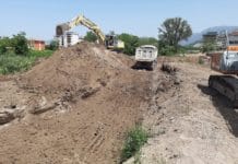 Via del Centenario: lavori in corso per allargamento della sezione di deflusso del Tusciano Via del Centenario