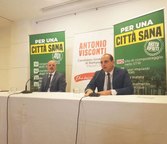 «Stop a Miasmi e Compostaggio»: il monito di Coscia e Visconti Miasmi e Compostaggio Giovanni Coscia Antonio Visconti conferenza stampa