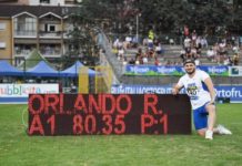 Nel segno degli “Ottanta”: Roberto Orlando è campione d’Italia Roberto Orlando Giavellotto