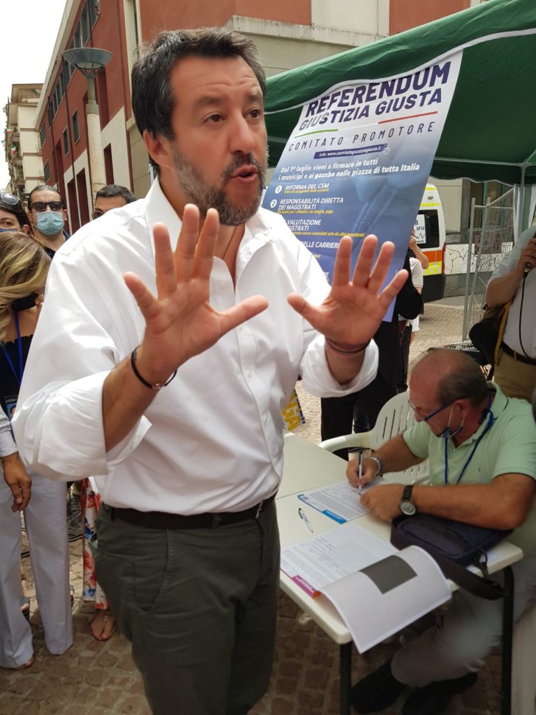 Matteo Salvini Lega Battipaglia 14 luglio 2021