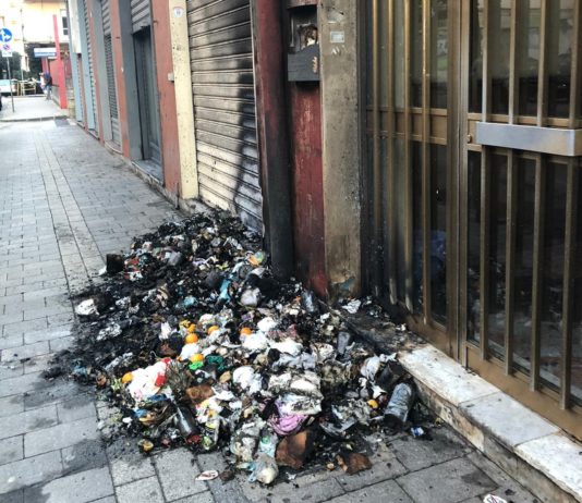 Battipaglia, piromani in azione nel centro: rifiuti in fiamme rifiuti in fiamme piromani battipaglia
