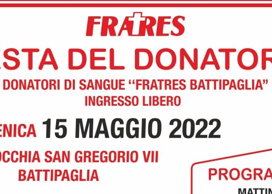 Gruppo Fratres: a Battipaglia, il 15 maggio, la “Festa del Donatore” Gruppo Fratres