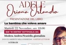 Battipaglia, libri: la giornalista Adele Oriana Orlando presenta “La bambina che voleva amare” Adele Oriana Orlando