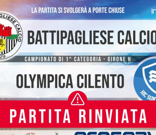 Calcio, dieci positivi al Covid: salta Battipagliese – Olympica Cilento Calcio