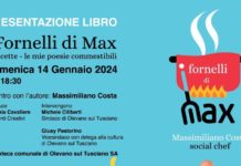 Libri, “I Fornelli di Max”: domenica la presentazione a Olevano Sul Tusciano I Fornelli di Max