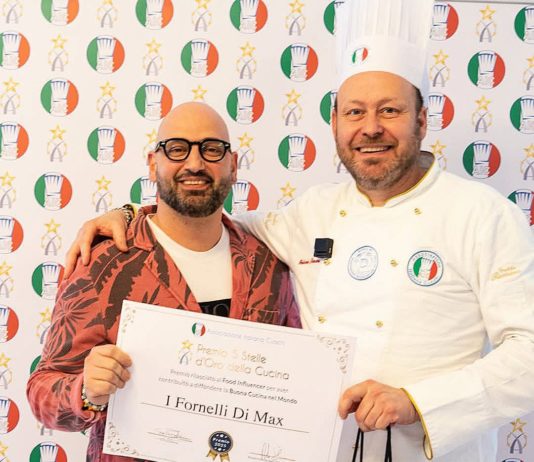 Massimiliano Costa, lo chef battipagliese dietro “I Fornelli di Max”, premiato con le 5 Stelle d’Oro della Cucina