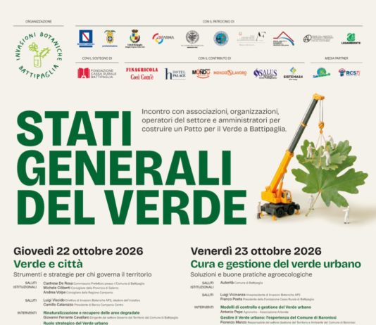 Battipaglia, Stati Generali del Verde: mercoledì 28 ottobre la chiusura con l’agronomo Francesco Ferrini